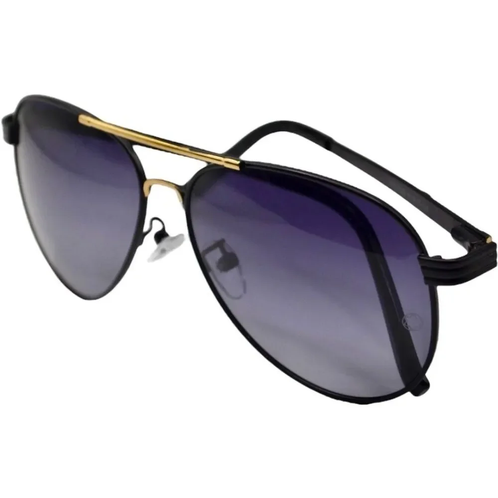 Montblanc Sunglasses | Black Gold Frame | Gray Purple Gradient Lens | New